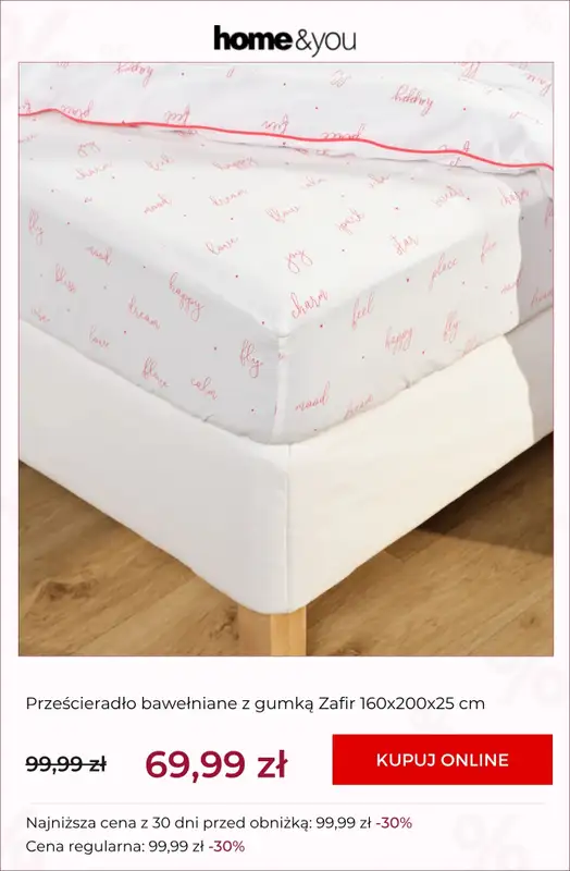 home&you - gazetka promocyjna SALE: tekstylia sypialniane od środy 01.07 do środy 08.07 - strona 9