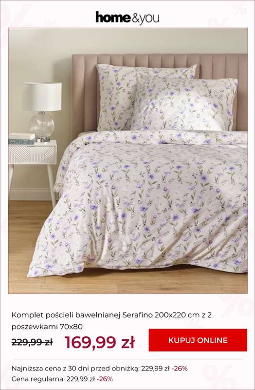 home&you - gazetka promocyjna SALE: tekstylia sypialniane od środy 01.07 do środy 08.07 - strona 13