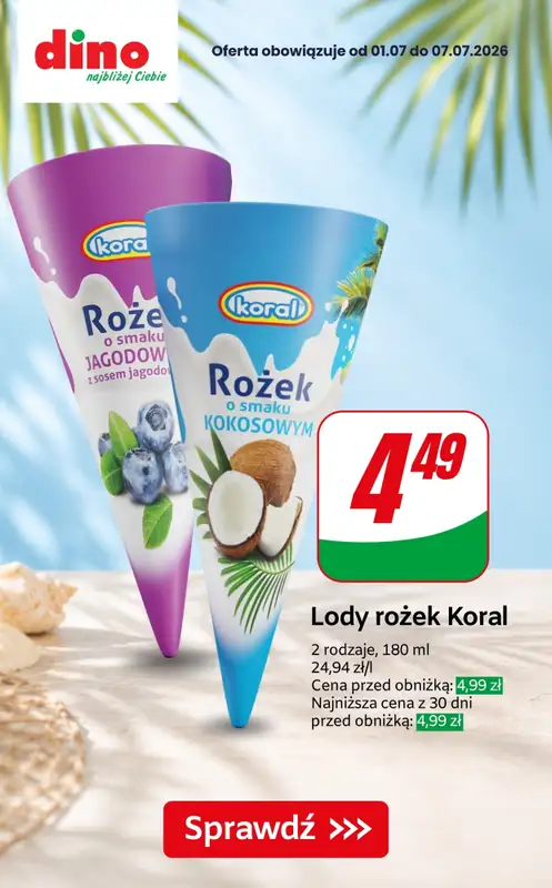 Dino - gazetka promocyjna Lody w supercenach! od czwartku 02.07 do wtorku 07.07 - strona 6