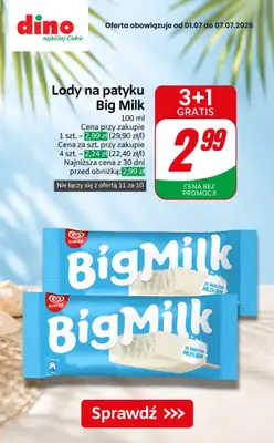 Dino - gazetka promocyjna Lody w supercenach! od czwartku 02.07 do wtorku 07.07 - strona 3