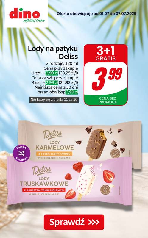 Dino - gazetka promocyjna Lody w supercenach! od czwartku 02.07 do wtorku 07.07 - strona 7