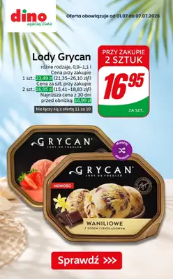 Dino - gazetka promocyjna Lody w supercenach! od czwartku 02.07 do wtorku 07.07 - strona 2