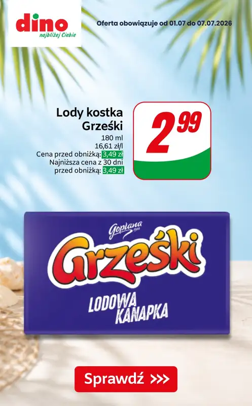 Dino - gazetka promocyjna Lody w supercenach! od czwartku 02.07 do wtorku 07.07 - strona 5