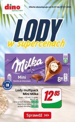 Dino - gazetka promocyjna Lody w supercenach! od czwartku 02.07 do wtorku 07.07