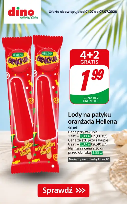 Dino - gazetka promocyjna Lody w supercenach! od czwartku 02.07 do wtorku 07.07 - strona 4