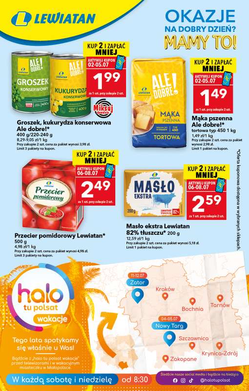 LEWIATAN - gazetka promocyjna Okazje na dobry dzień od czwartku 02.07 do środy 08.07