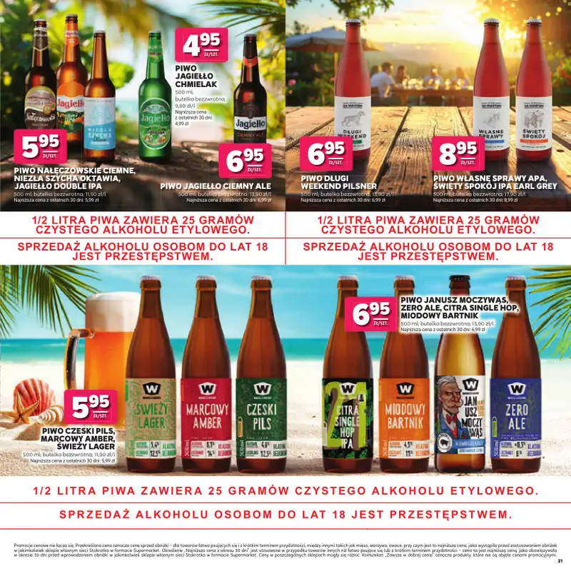 Stokrotka - gazetka promocyjna W dobrym smaku od czwartku 02.07 do środy 15.07 - strona 21