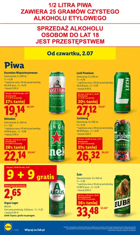Lidl - gazetka promocyjna Oferta od czwartku od czwartku 02.07 do soboty 04.07 - strona 64
