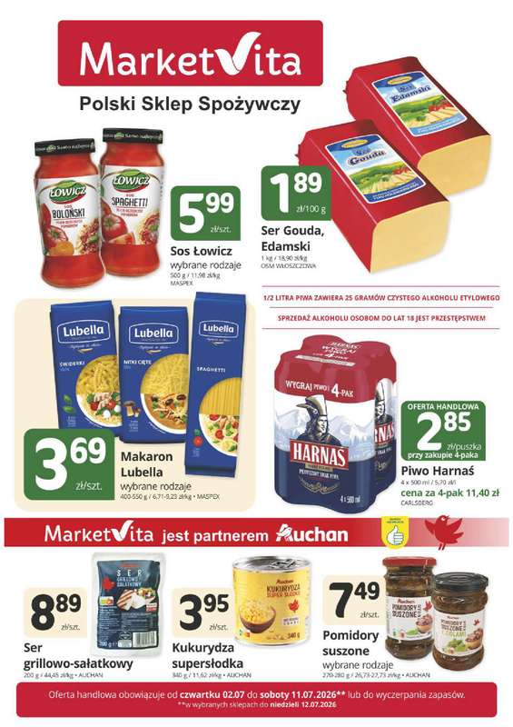 Marketvita - gazetka promocyjna Gazetka  do niedzieli 12.07