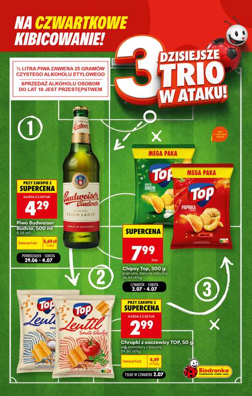Biedronka - gazetka promocyjna Czwartkowe kibicowanie od czwartku 02.07 do soboty 04.07 - strona 4