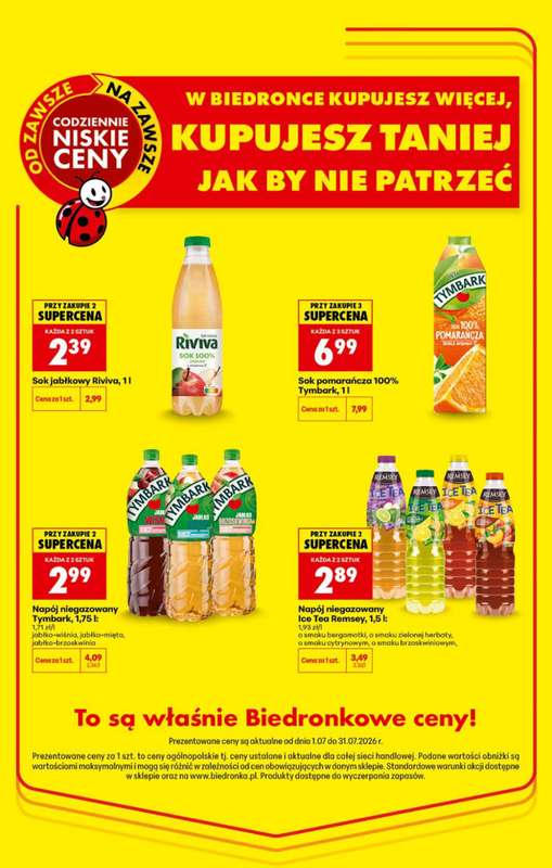 Biedronka - gazetka promocyjna Kupujesz więcej, jest taniej od środy 01.07 do piątku 31.07