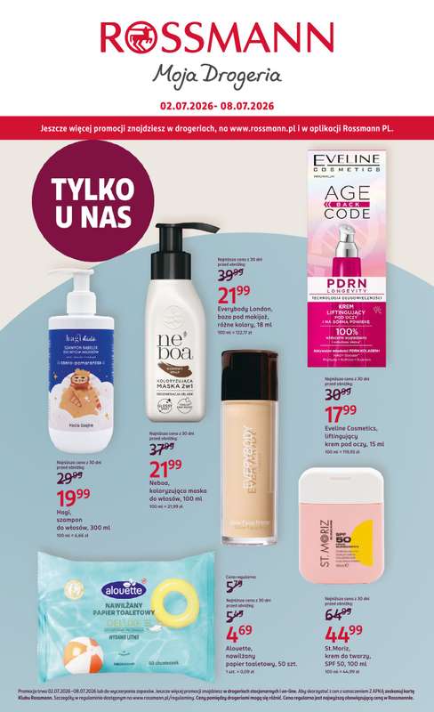 Rossmann - gazetka promocyjna Gazetka od czwartku 02.07 do środy 08.07