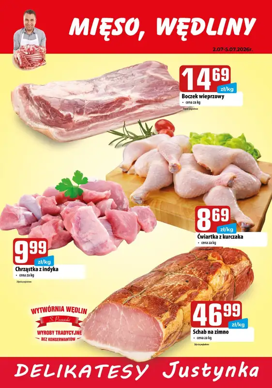 Delikatesy Justynka - gazetka promocyjna Plakaty promocyjne od czwartku 02.07 do niedzieli 05.07 - strona 2