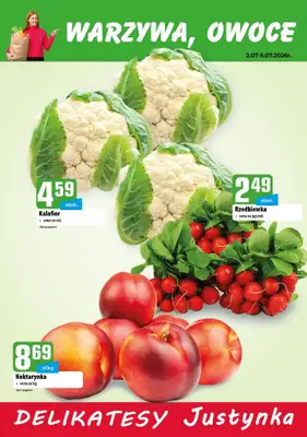 Delikatesy Justynka - gazetka promocyjna Plakaty promocyjne od czwartku 02.07 do niedzieli 05.07