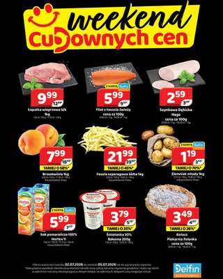 Delfin - gazetka promocyjna Weekend cudownych cen od czwartku 02.07 do niedzieli 05.07