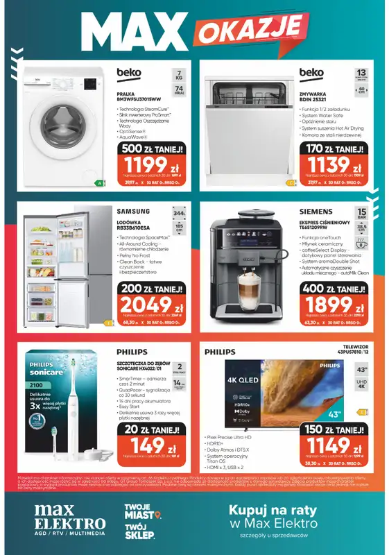 Max Elektro - gazetka promocyjna Gazetka od czwartku 02.07 do środy 29.07 - strona 12