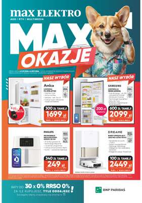 Max Elektro - gazetka promocyjna Gazetka od czwartku 02.07 do środy 29.07