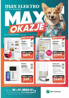 Max Elektro - gazetka promocyjna Gazetka od czwartku 02.07 do środy 29.07