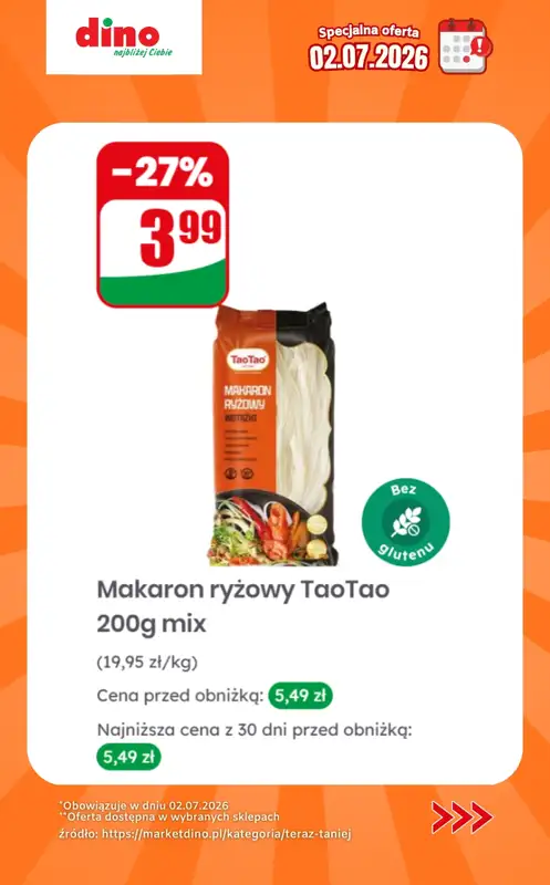 Dino - gazetka promocyjna Specjalna oferta na 02.07.2026 - promocje spoza gazetki od czwartku 02.07 do czwartku 02.07 - strona 11