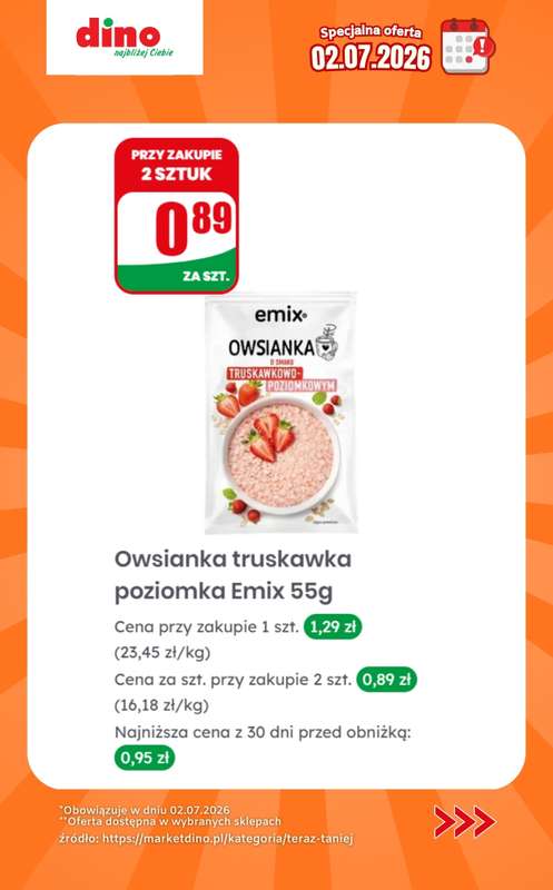 Dino - gazetka promocyjna Specjalna oferta na 02.07.2026 - promocje spoza gazetki od czwartku 02.07 do czwartku 02.07 - strona 9