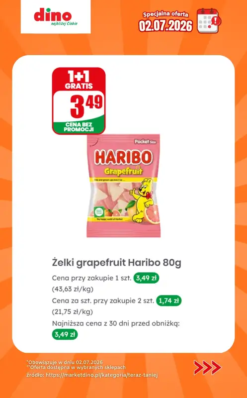 Dino - gazetka promocyjna Specjalna oferta na 02.07.2026 - promocje spoza gazetki od czwartku 02.07 do czwartku 02.07 - strona 8