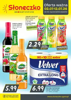 Słoneczko - gazetka promocyjna Gazetka od czwartku 02.07 do niedzieli 12.07