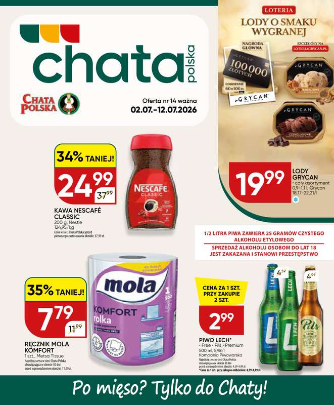 Chata Polska - gazetka promocyjna Gazetka 02-12.07  do niedzieli 12.07