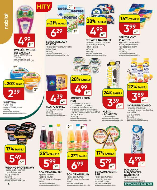 Chata Polska - gazetka promocyjna Gazetka 02-12.07  do niedzieli 12.07 - strona 4