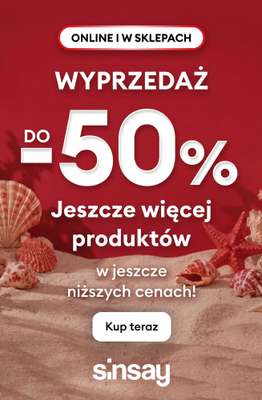 Sinsay - gazetka promocyjna Jeszcze więcej, jeszcze taniej! Wyprzedaż do -50% od czwartku 02.07 