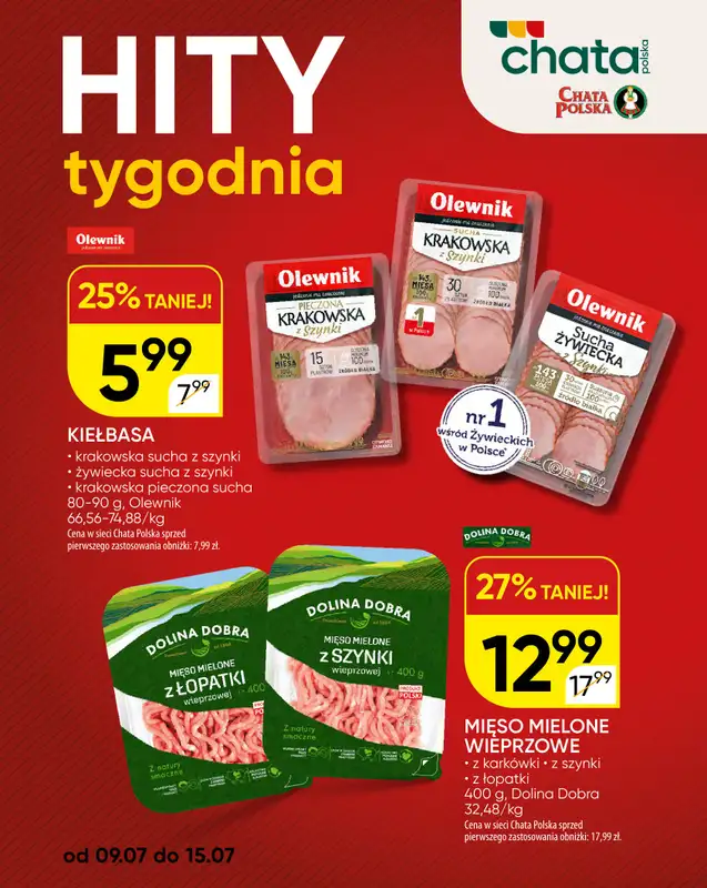 Chata Polska - gazetka promocyjna Hity tygodnia 09-15.07  do środy 15.07 - strona 2