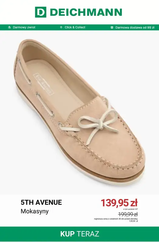 Deichmann - gazetka promocyjna Półbuty damskie od 64,95 zł od piątku 03.07  - strona 5
