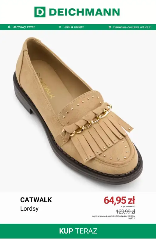 Deichmann - gazetka promocyjna Półbuty damskie od 64,95 zł od piątku 03.07  - strona 2