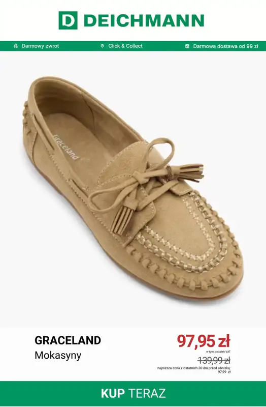 Deichmann - gazetka promocyjna Półbuty damskie od 64,95 zł od piątku 03.07  - strona 6