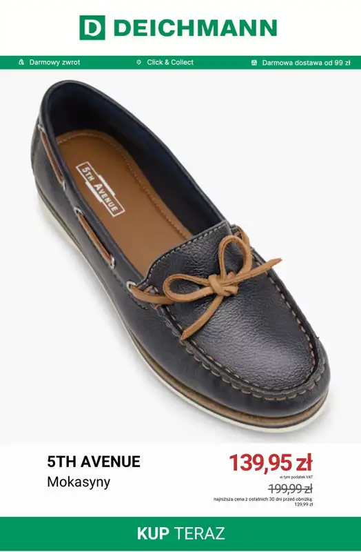Deichmann - gazetka promocyjna Półbuty damskie od 64,95 zł od piątku 03.07  - strona 8