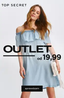 Top Secret - gazetka promocyjna OUTLET już od 19,99 zł od czwartku 02.07 do środy 15.07