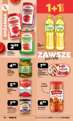 Netto - gazetka promocyjna Gazetka Spożywcza od poniedziałku 06.07 do soboty 11.07 - strona 14