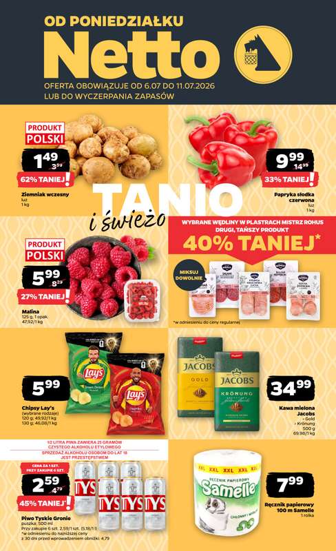 Netto - gazetka promocyjna Gazetka Spożywcza od poniedziałku 06.07 do soboty 11.07