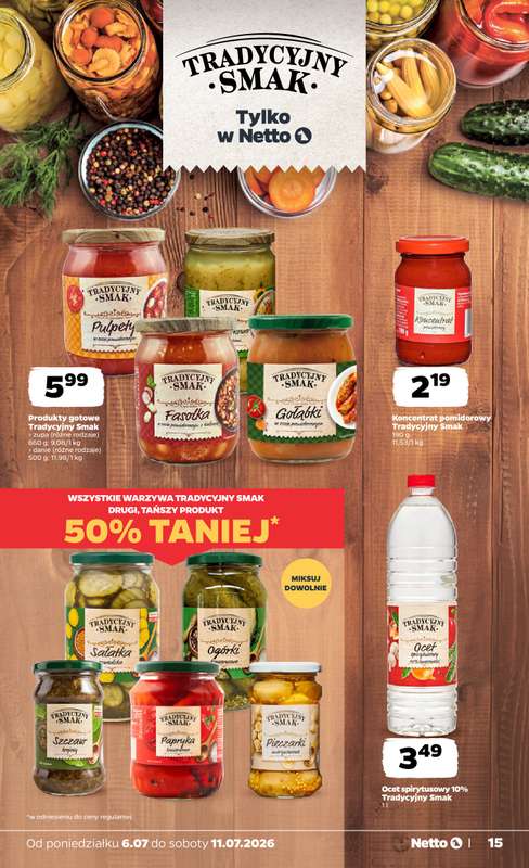 Netto - gazetka promocyjna Gazetka Spożywcza od poniedziałku 06.07 do soboty 11.07 - strona 15