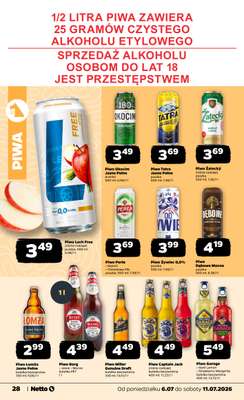 Netto - gazetka promocyjna Gazetka Spożywcza od poniedziałku 06.07 do soboty 11.07 - strona 28