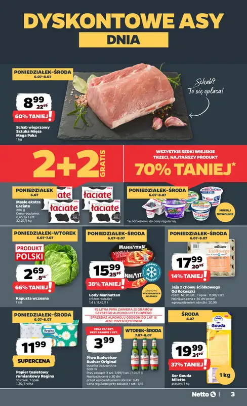 Netto - gazetka promocyjna Gazetka Spożywcza od poniedziałku 06.07 do soboty 11.07 - strona 3