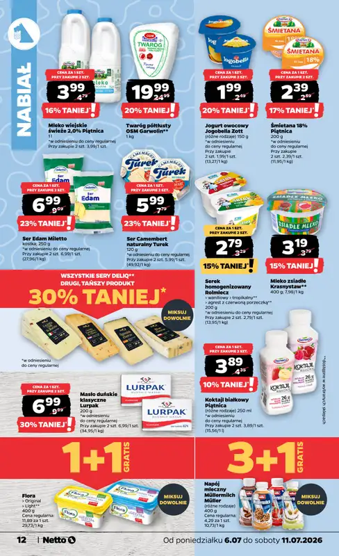 Netto - gazetka promocyjna Gazetka Spożywcza od poniedziałku 06.07 do soboty 11.07 - strona 12
