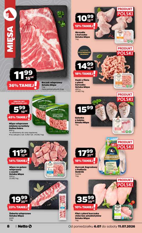 Netto - gazetka promocyjna Gazetka Spożywcza od poniedziałku 06.07 do soboty 11.07 - strona 8