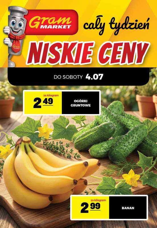 Gram Market - gazetka promocyjna Cały tydzień niskie ceny od piątku 03.07 do środy 08.07