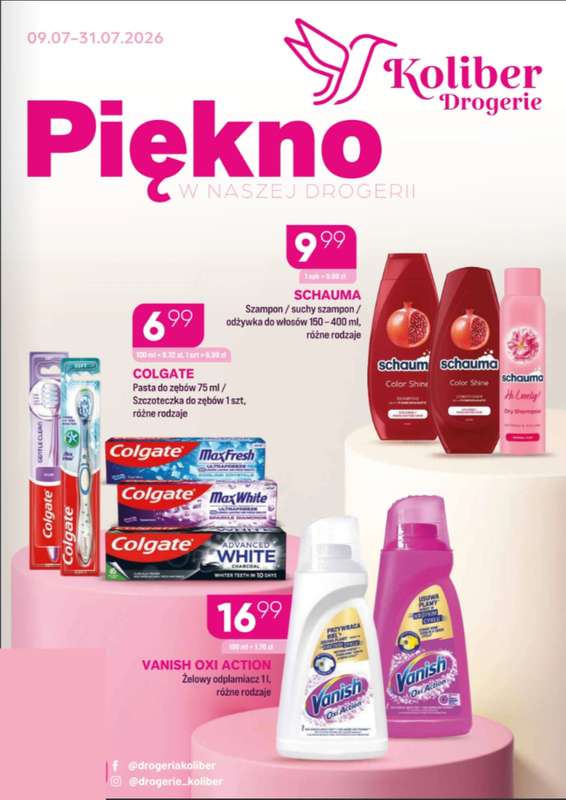Drogerie Koliber - gazetka promocyjna Gazetka od czwartku 09.07 do piątku 31.07