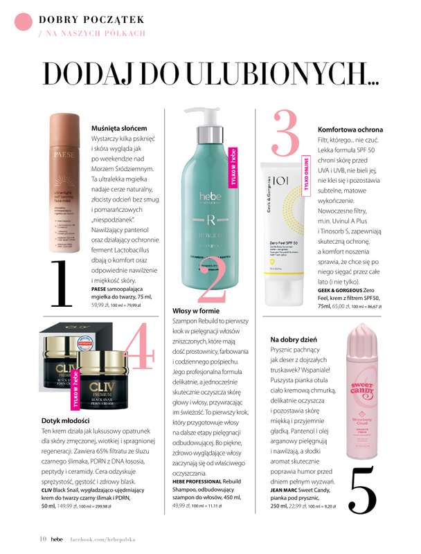 Hebe - gazetka promocyjna Magazyn od czwartku 02.07 do poniedziałku 31.08 - strona 10