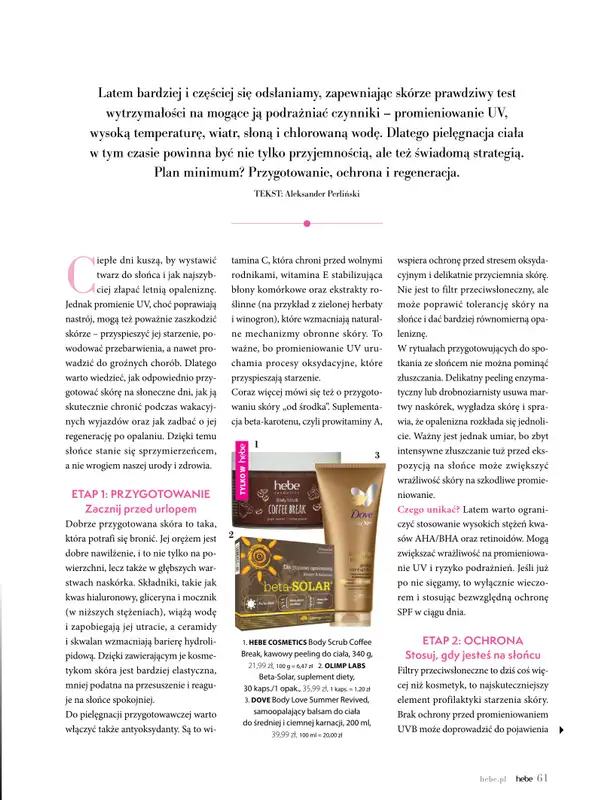 Hebe - gazetka promocyjna Magazyn od czwartku 02.07 do poniedziałku 31.08 - strona 61
