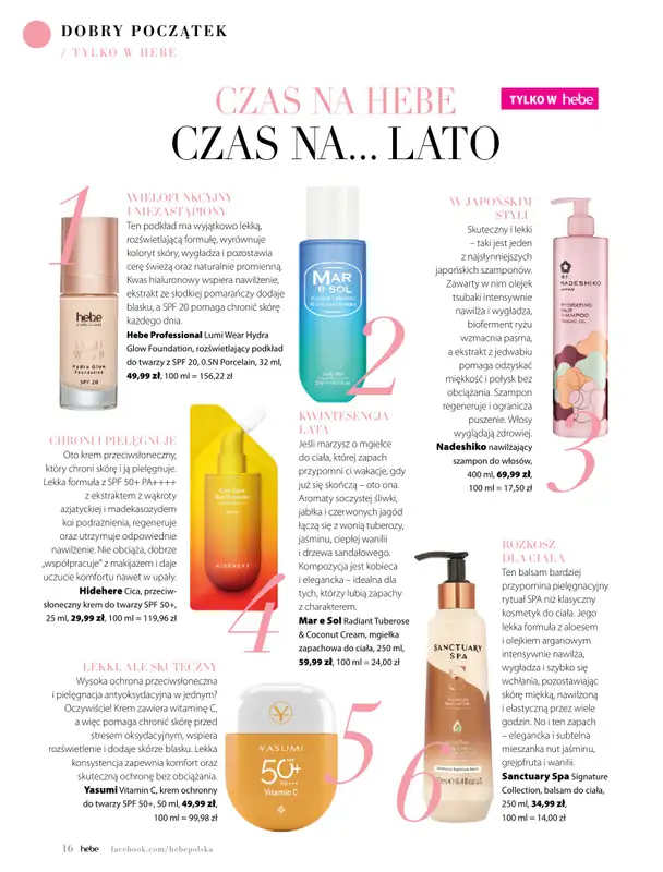 Hebe - gazetka promocyjna Magazyn od czwartku 02.07 do poniedziałku 31.08 - strona 16