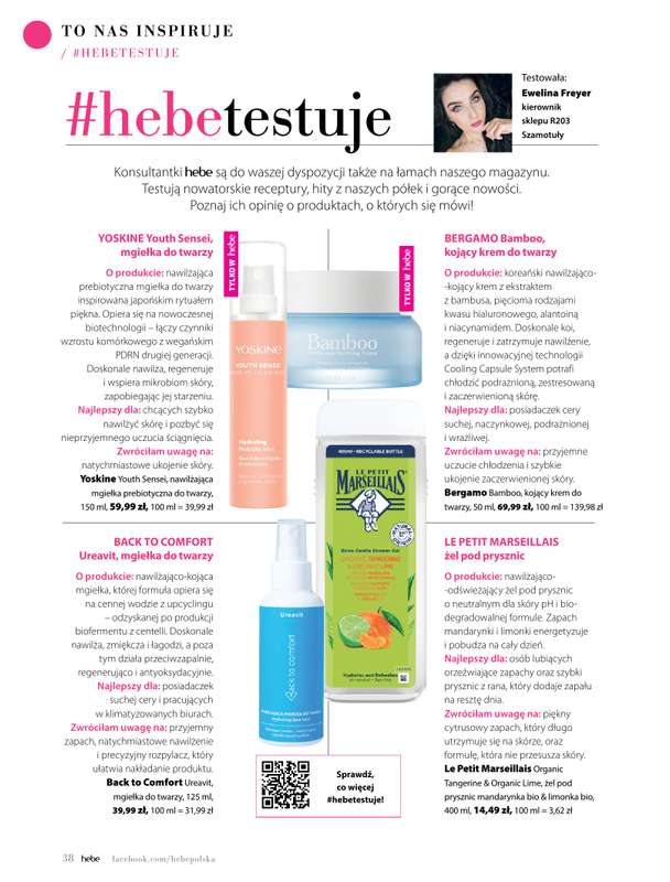 Hebe - gazetka promocyjna Magazyn od czwartku 02.07 do poniedziałku 31.08 - strona 38