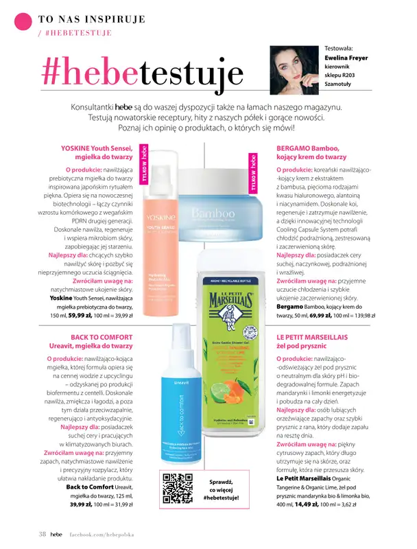 Hebe - gazetka promocyjna Magazyn od czwartku 02.07 do poniedziałku 31.08 - strona 38