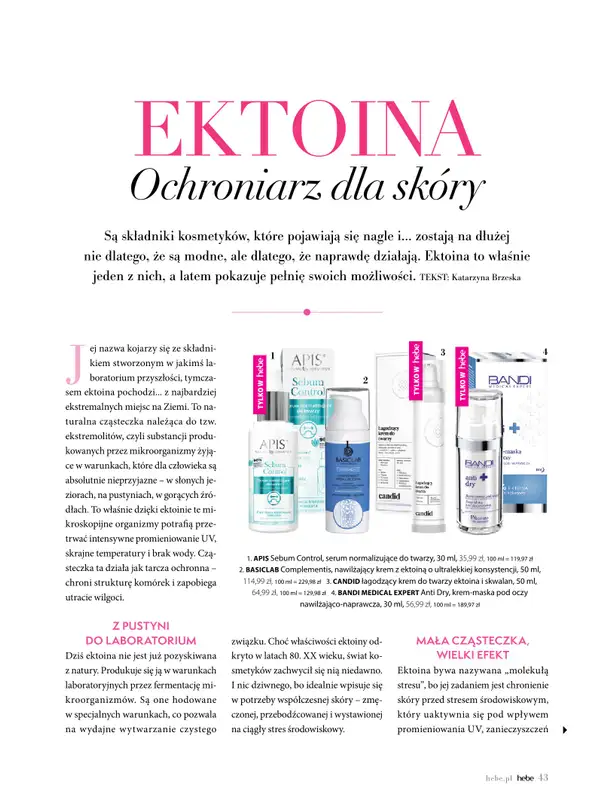 Hebe - gazetka promocyjna Magazyn od czwartku 02.07 do poniedziałku 31.08 - strona 43